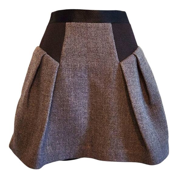 Milly bubble mini skirt pleated gray size 2 - Picture 1 of 9